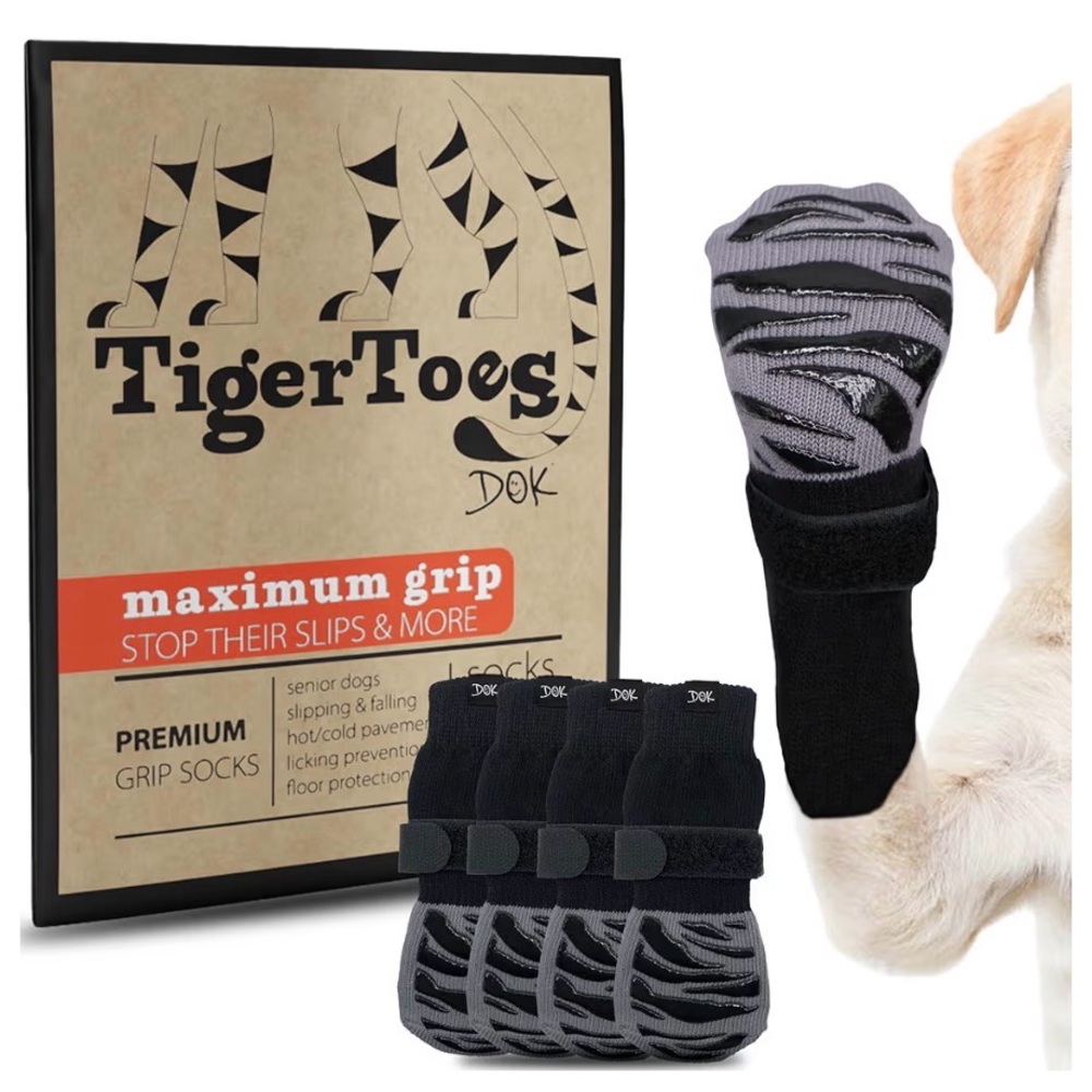 🆕 [DOK] TigerToes Premium Non-Slip Dog Socks Sz: XXL